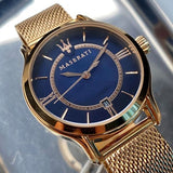 Buy Shop Maserati Epoca Blue Dial Rose Gold Mesh Strap Watch For Women - R8853118503 USA Online