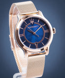 Buy Shop Maserati Epoca Blue Dial Rose Gold Mesh Strap Watch For Women - R8853118503 USA Online