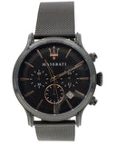 Buy Shop Maserati Epoca Chronograph Black Dial Black Mesh Strap Watch For Men - R8873618013 USA Online