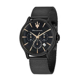 Buy Shop Maserati Epoca Chronograph Black Dial Black Mesh Strap Watch For Men - R8873618013 USA Online