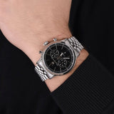 Buy Shop Maserati Epoca Chronograph Black Dial Silver Steel Strap Watch For Men - R8873618017 USA Online
