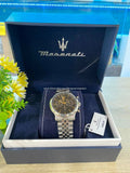 Buy Shop Maserati Epoca Chronograph Black Dial Silver Steel Strap Watch For Men - R8873618017 USA Online