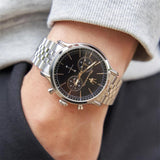 Buy Shop Maserati Epoca Chronograph Black Dial Silver Steel Strap Watch For Men - R8873618017 USA Online