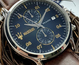 Buy Shop Maserati Epoca Chronograph Blue Dial Brown Leather Strap Watch For Men - R8871618001 USA Online