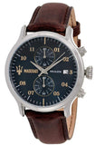 Buy Shop Maserati Epoca Chronograph Blue Dial Brown Leather Strap Watch For Men - R8871618001 USA Online
