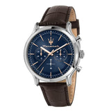 Buy Shop Maserati Epoca Chronograph Blue Dial Brown Leather Strap Watch For Men - R8871618014 USA Online