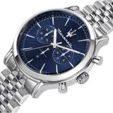 Buy Shop Maserati Epoca Chronograph Blue Dial Silver Steel Strap Watch For Men - R8873618024 USA Online