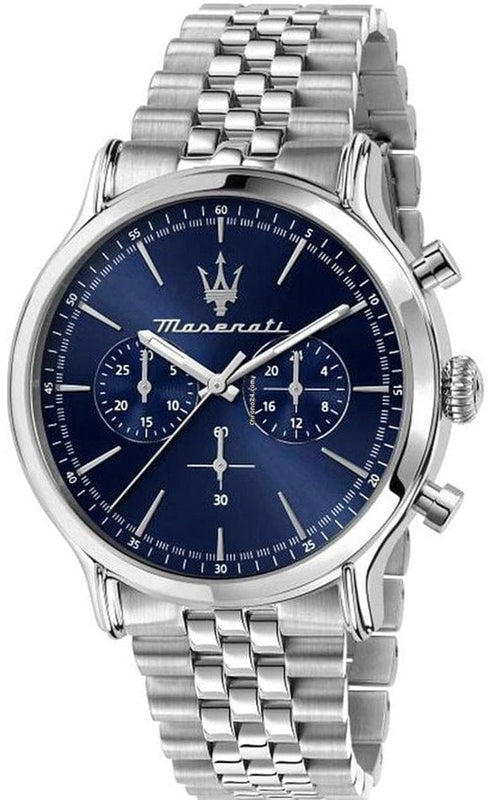 Buy Shop Maserati Epoca Chronograph Blue Dial Silver Steel Strap Watch For Men - R8873618024 USA Online