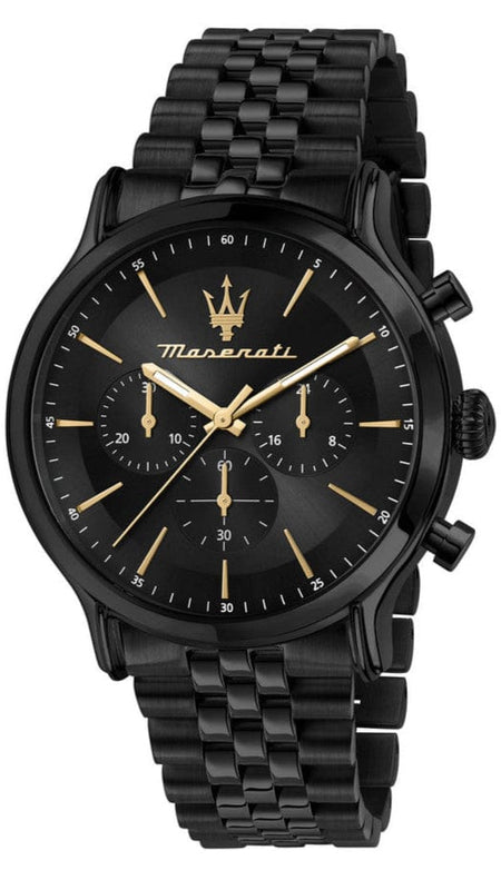 Buy Shop Maserati Epoca Chronograph Limited Edition Black Dial Black Steel Strap Watch For Men - R8873618020 USA Online
