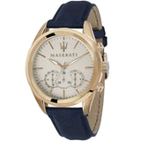 Buy Shop Maserati Epoca Chronograph White Dial Black Leather Strap Watch For Men - R8871618016 USA Online