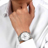 Buy Shop Maserati Epoca Chronograph White Dial Silver Steel Strap Watch for Men - R8873618034 USA Online