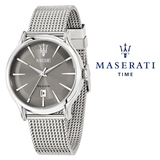 Buy Shop Maserati Epoca Grey Dial Grey Mesh Bracelet Watch For Men - R8853118002 USA Online