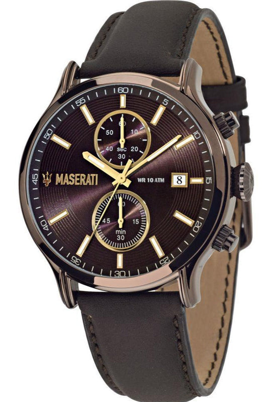 Buy Shop Maserati Epoca Chronograph Brown Dial Brown Leather Watch For Men - R8871618006 USA Online