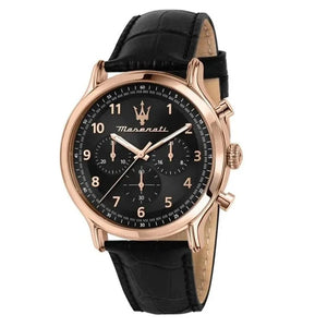 Buy Shop Maserati Epoca Limited Edition Chronograph Black Dial Black Leather Strap Watch for Men - R8871618015 USA Online