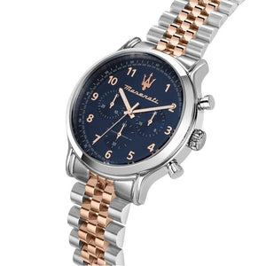 Buy Shop Maserati Epoca Limited Edition Chronograph Blue Dial Two Tone Steel Strap Watch for Men - R8873618021 USA Online