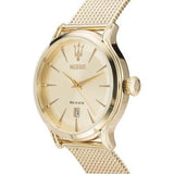 Buy Shop Maserati Epoca Golden Dial Golden Mesh Bracelet Watch For Men - R8853118003 USA Online