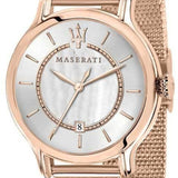 Buy Shop Maserati Epoca Mother of Pearl Dial Rose Gold Mesh Strap Watch For Women - R8853118506 USA Online