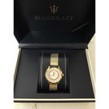 Buy Shop Maserati Epoca Mother of Pearl Dial Yellow Gold Mesh Strap Watch For Women - R8853118502 USA Online