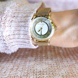 Buy Shop Maserati Epoca Mother of Pearl Dial Yellow Gold Mesh Strap Watch For Women - R8853118502 USA Online