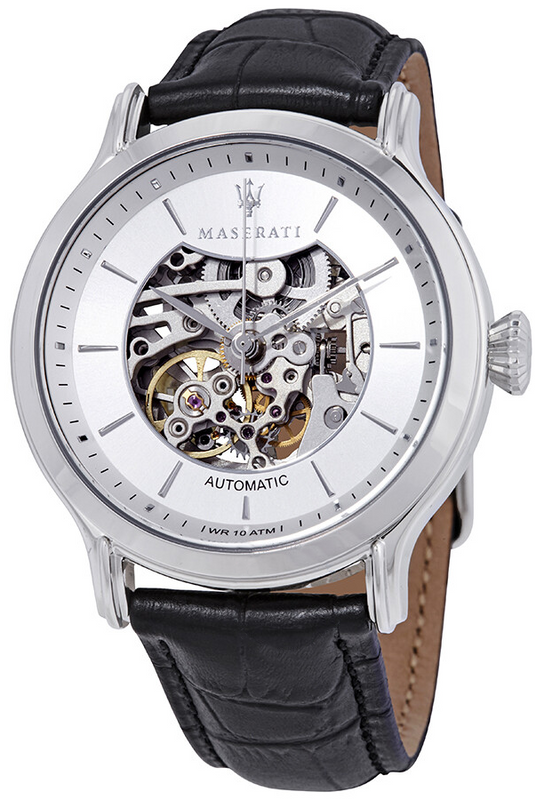 Buy Shop Maserati Epoca Automatic Skeleton Mechanical Silver Dial Watch For Men - R8821118003 USA Online