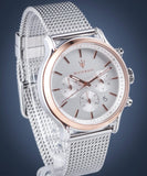 Buy Shop Maserati Epoca White Dial Chronograph Silver Mesh Bracelet Watch For Men - R8873618009 USA Online