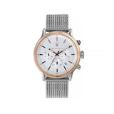 Buy Shop Maserati Epoca White Dial Chronograph Silver Mesh Bracelet Watch For Men - R8873618009 USA Online