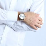 Buy Shop Maserati Epoca Silver Dial Two Tone Mesh Bracelet Watch For Men - R8853118005 USA Online