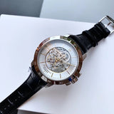 Buy Shop Maserati Ingegno Automatic Black Skeleton Dial Black Leather Strap Watch For Men - R8821119002 USA Online