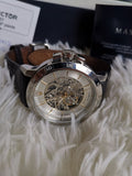 Buy Shop Maserati Ingegno Automatic Black Skeleton Dial Black Leather Strap Watch For Men - R8821119002 USA Online