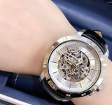 Buy Shop Maserati Ingegno Automatic Black Skeleton Dial Black Leather Strap Watch For Men - R8821119002 USA Online