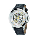 Buy Shop Maserati Ingegno Automatic Black Skeleton Dial Black Leather Strap Watch For Men - R8821119002 USA Online