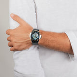Buy Shop Maserati Ingegno Automatic Blue Skeleton Dial Black Leather Strap Watch For Men - R8821119004 USA Online