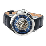 Buy Shop Maserati Ingegno Automatic Blue Skeleton Dial Black Leather Strap Watch For Men - R8821119004 USA Online