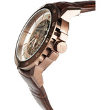 Buy Shop Maserati Ingegno Automatic White Skeleton Dial Brown Leather Strap Watch For Men - R8821119003 USA Online