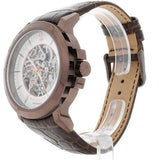 Buy Shop Maserati Ingegno Automatic White Skeleton Dial Brown Leather Strap Watch For Men - R8821119003 USA Online