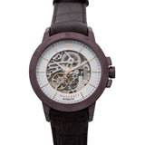 Buy Shop Maserati Ingegno Automatic White Skeleton Dial Brown Leather Strap Watch For Men - R8821119003 USA Online