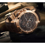 Buy Shop Maserati Ingegno Chronograph Brown Dial Brown Leather Strap Watch For Men - R8871619001 USA Online
