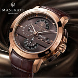 Buy Shop Maserati Ingegno Chronograph Brown Dial Brown Leather Strap Watch For Men - R8871619001 USA Online