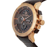 Buy Shop Maserati Ingegno Chronograph Brown Dial Brown Leather Strap Watch For Men - R8871619001 USA Online