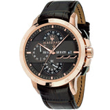 Buy Shop Maserati Ingegno Chronograph Brown Dial Brown Leather Strap Watch For Men - R8871619001 USA Online