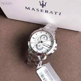 Buy Shop Maserati Ingegno Chronograph White Dial Silver Steel Strap Watch For Men - R8873619004 USA Online