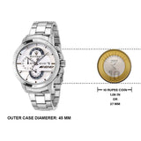 Buy Shop Maserati Ingegno Chronograph White Dial Silver Steel Strap Watch For Men - R8873619004 USA Online