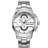 Buy Shop Maserati Ingegno Chronograph White Dial Silver Steel Strap Watch For Men - R8873619004 USA Online