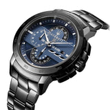 Buy Shop Maserati Ingegno Tachymeter Blue Dial Black Steel Strap Watch For Men - R8873619001 USA Online