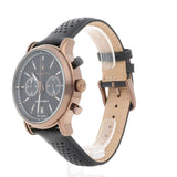 Buy Shop Maserati Legend Chronograph Black Dial Black Leather Strap Watch For Men - R8871638001 USA Online