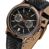 Buy Shop Maserati Legend Chronograph Black Dial Black Leather Strap Watch For Men - R8871638001 USA Online