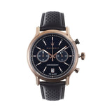 Buy Shop Maserati Legend Chronograph Black Dial Black Leather Strap Watch For Men - R8871638001 USA Online