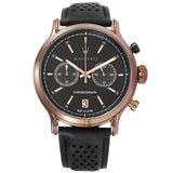 Buy Shop Maserati Legend Chronograph Black Dial Black Leather Strap Watch For Men - R8871638001 USA Online