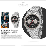 Buy Shop Maserati Legend Chronograph Black Dial Stainless Steel Watch For Men - R8873638001 USA Online