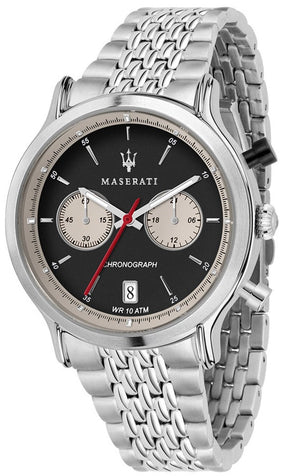 Buy Shop Maserati Legend Chronograph Black Dial Stainless Steel Watch For Men - R8873638001 USA Online